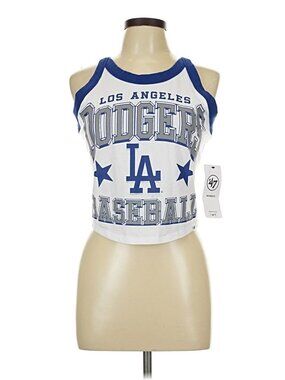 47 Brand LA Dodgers Women's White & Blue Racerback Tank Top